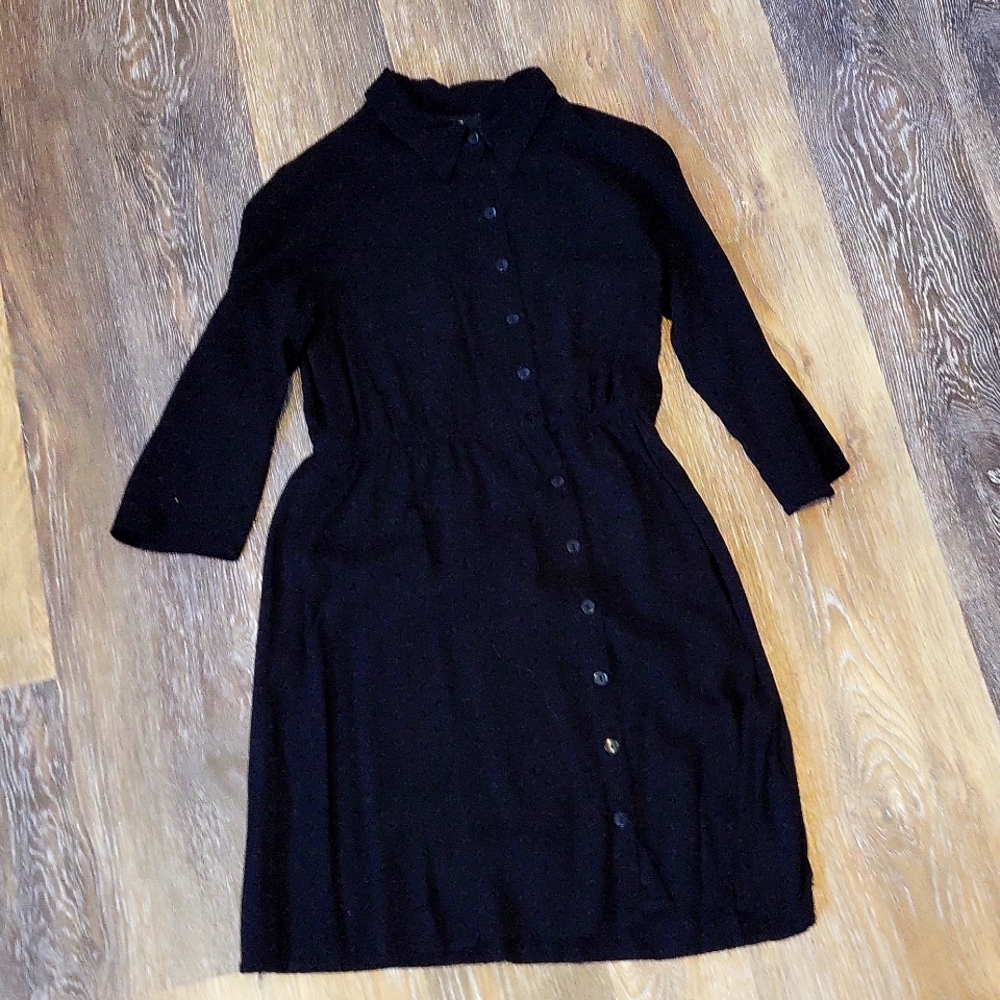 Xs Black button down dress from Iz byer